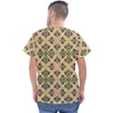 Seamless Wallpaper Geometric Yellow Men s V-Neck Scrub Top View2