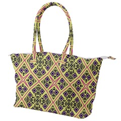 Seamless Wallpaper Geometric Yellow Canvas Shoulder Bag by Pakrebo