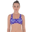 Symmetry Digital Art Pattern Blue Got No Strings Sports Bra View1