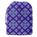 Symmetry Digital Art Pattern Blue Drawstring Pouch (XXXL) View2