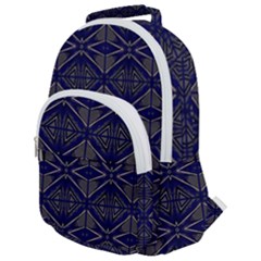 Seamless Pattern Ornament Symmetry Rounded Multi Pocket Backpack