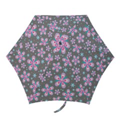 Seamless Pattern Flowers Pink Mini Folding Umbrellas by Pakrebo