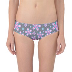 Seamless Pattern Flowers Pink Classic Bikini Bottoms by Pakrebo