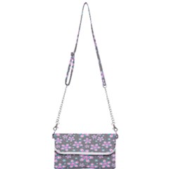 Seamless Pattern Flowers Pink Mini Crossbody Handbag by Pakrebo