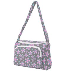 Seamless Pattern Flowers Pink Front Pocket Crossbody Bag by Pakrebo