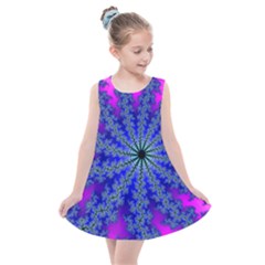 Fractal Abstract Background Digital Kids  Summer Dress by Pakrebo