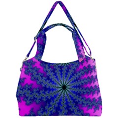 Fractal Abstract Background Digital Double Compartment Shoulder Bag by Pakrebo