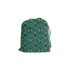 Seamless Wallpaper Pattern Art Pattern Drawstring Pouch (small) by Pakrebo