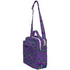 Seamless Wallpaper Pattern Ornament Green Purple Crossbody Day Bag