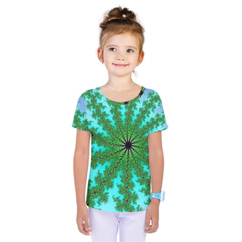 Fractal Abstract Rendering Kids  One Piece Tee by Pakrebo