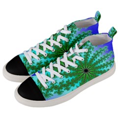 Fractal Abstract Rendering Men s Mid-top Canvas Sneakers by Pakrebo