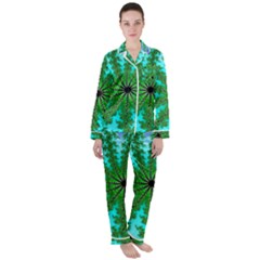 Fractal Abstract Rendering Satin Long Sleeve Pyjamas Set