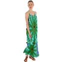 Fractal Abstract Rendering Cami Maxi Ruffle Chiffon Dress View1