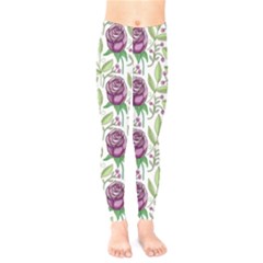 Default Texture Background Floral Kids  Legging by Pakrebo