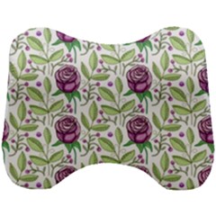 Default Texture Background Floral Head Support Cushion by Pakrebo