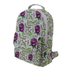 Default Texture Background Floral Flap Pocket Backpack (large) by Pakrebo