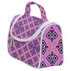 Seamless Wallpaper Geometric Pink Satchel Handbag