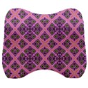 Seamless Wallpaper Geometric Pink Velour Head Support Cushion View1