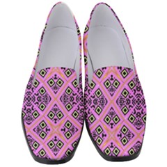 Seamless Wallpaper Geometric Pink Women s Classic Loafer Heels by Pakrebo