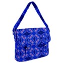 Seamless Fractal Blue Wallpaper Buckle Messenger Bag View1