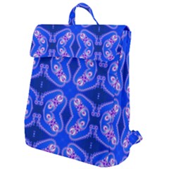 Seamless Fractal Blue Wallpaper Flap Top Backpack