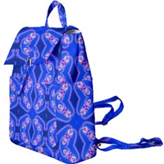 Seamless Fractal Blue Wallpaper Buckle Everyday Backpack by Pakrebo