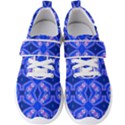 Seamless Fractal Blue Wallpaper Men s Velcro Strap Shoes View1