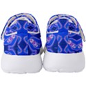 Seamless Fractal Blue Wallpaper Men s Velcro Strap Shoes View4