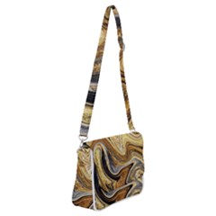 Abstract Acrylic Art Artwork Shoulder Bag With Back Zipper