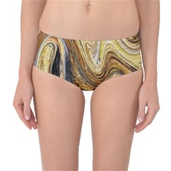 Abstract Acrylic Art Artwork Mid-waist Bikini Bottoms by Pakrebo