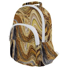 Abstract Acrylic Art Artwork Rounded Multi Pocket Backpack