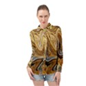 Abstract Acrylic Art Artwork Long Sleeve Chiffon Shirt View1