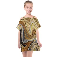 Abstract Acrylic Art Artwork Kids  One Piece Chiffon Dress