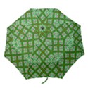 Symmetry Digital Art Pattern Green Folding Umbrellas View1