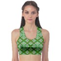 Symmetry Digital Art Pattern Green Sports Bra View1