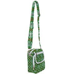 Symmetry Digital Art Pattern Green Shoulder Strap Belt Bag