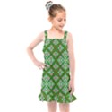 Symmetry Digital Art Pattern Green Kids  Overall Dress View1