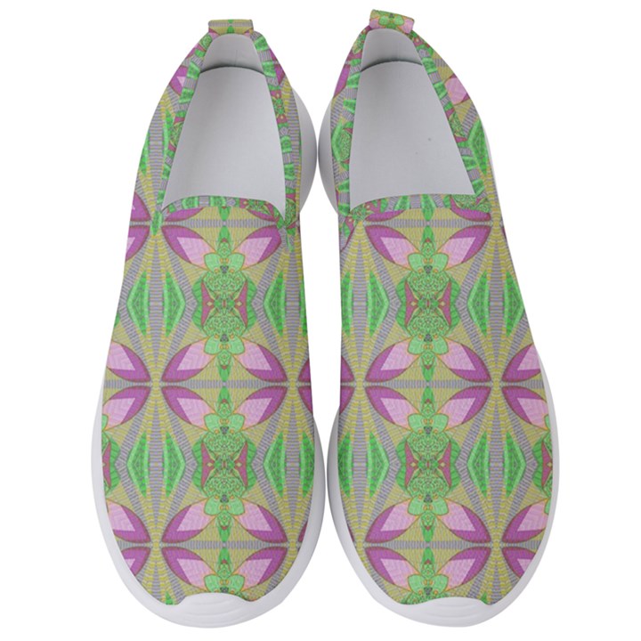 Seamless Wallpaper Pattern Ornament Pattern Art Men s Slip On Sneakers