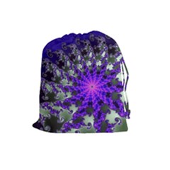 Fractal Rendering Digital Art Drawstring Pouch (large) by Pakrebo