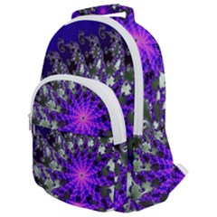 Fractal Rendering Digital Art Rounded Multi Pocket Backpack