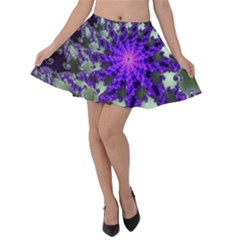 Fractal Rendering Digital Art Velvet Skater Skirt by Pakrebo