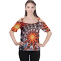 Fractal Rendering Spiral Twist Art Cutout Shoulder Tee View1