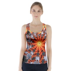 Fractal Rendering Spiral Twist Art Racer Back Sports Top by Pakrebo