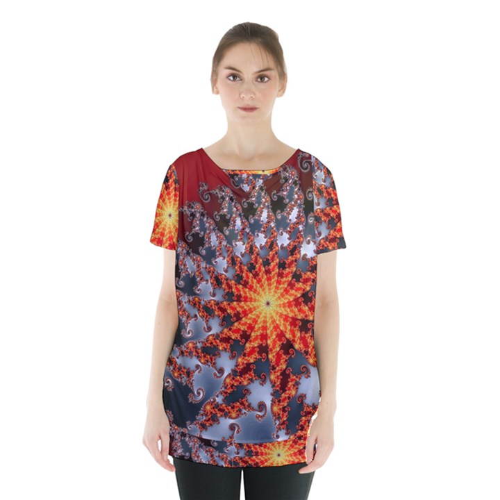 Fractal Rendering Spiral Twist Art Skirt Hem Sports Top