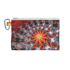 Fractal Rendering Spiral Twist Art Canvas Cosmetic Bag (medium) by Pakrebo