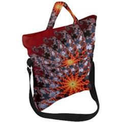 Fractal Rendering Spiral Twist Art Fold Over Handle Tote Bag by Pakrebo