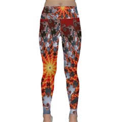 Fractal Rendering Spiral Twist Art Lightweight Velour Classic Yoga Leggings by Pakrebo