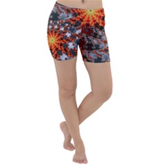 Fractal Rendering Spiral Twist Art Lightweight Velour Yoga Shorts by Pakrebo