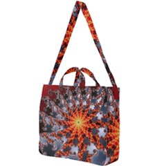 Fractal Rendering Spiral Twist Art Square Shoulder Tote Bag by Pakrebo