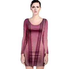 Background Pink Pattern Long Sleeve Bodycon Dress by Pakrebo